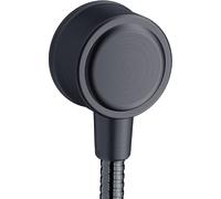 hansgrohe AXOR Montreux Fixfit Conexión a la pared, con desconector, 16884340, Color: Cromo negro cepillado