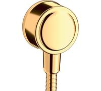 hansgrohe AXOR Montreux Fixfit Conexión a la pared, con desconector, 16884990, Color: Óptica Oro Pulido