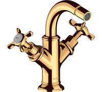 hansgrohe AXOR Montreux grifo de bidé de 2 manijas, juego de desagüe de barra...