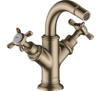 hansgrohe AXOR Montreux grifo de bidé de 2 manijas, juego de desagüe de barra...