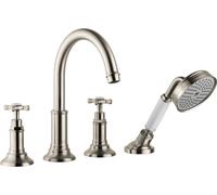 hansgrohe AXOR Montreux grifo de borde de baldosas de 4 agujeros, 16544820, c...