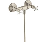 hansgrohe AXOR Montreux Ducha de 2 manijas montada en superficie, 1 consumidor, 16560820, Color: Níquel Cepillado