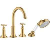 hansgrohe AXOR Montreux Llanta de bañera de 4 agujeros DN15, 16546250, Color: Óptica de oro cepillado