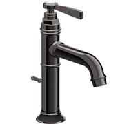 hansgrohe AXOR Montreux Mezclador monomando de lavabo 100, juego de desagüe, 142mm de proyección, 16515330, Color: Cromo negro pulido