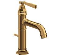 hansgrohe AXOR Montreux Mezclador monomando de lavabo 100, juego de desagüe, 142mm de proyección, 16515990, Color: Óptica Oro Pulido