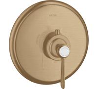 hansgrohe AXOR Montreux Termostato 43 l/min empotrado, mango de palanca, 16823140, Color: Bronce cepillado