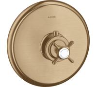 hansgrohe AXOR Montreux Termostato de alto caudal 59 l/min empotrado, 16815140, Color: Bronce cepillado