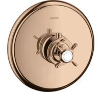 hansgrohe AXOR Montreux Termostato de alto caudal 59 l/min empotrado, 16815300, Color: Oro rojo pulido