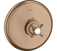 hansgrohe AXOR Montreux Termostato de alto caudal 59 l/min empotrado, 16815310, Color: Oro rojo cepillado