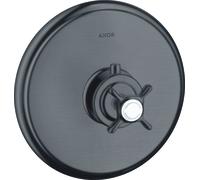 hansgrohe AXOR Montreux Termostato de alto caudal 59 l/min empotrado, 16815340, Color: Cromo negro cepillado