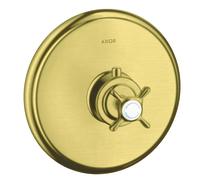 hansgrohe AXOR Montreux Termostato de alto caudal 59 l/min empotrado, 16815950, Color: Latón cepillado