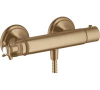 hansgrohe AXOR Montreux termostato de ducha de superficie, 1 consumidor, 16261140, Color: Bronce cepillado