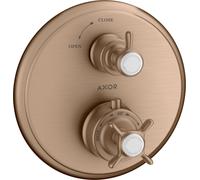 hansgrohe AXOR Montreux termostato empotrado con válvula de cierre,1 consumidor, 16800310, Color: Oro rojo cepillado