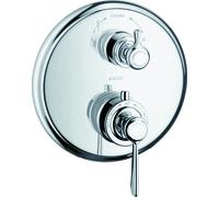 hansgrohe AXOR Montreux termostato empotrado, válvula de cierre y cambio, mango de palanca, 2 consumidores, 16821000, Color: cromado