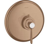 hansgrohe AXOR Montreux Termostato Highflow 59 l/min empotrado, mango de palanca, 16824310, Color: Oro rojo cepillado