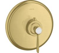 hansgrohe AXOR Montreux Termostato Highflow 59 l/min empotrado, mango de palanca, 16824950, Color: Latón cepillado