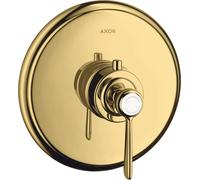 hansgrohe AXOR Montreux Termostato Highflow 59 l/min empotrado, mango de palanca, 16824990, Color: Óptica Oro Pulido