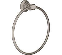 hansgrohe AXOR Montreux toallero en forma de anillo, 42021800, Color: Óptica de acero inoxidable