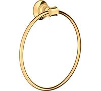 hansgrohe AXOR Montreux toallero en forma de anillo, 42021990, Color: Óptica Oro Pulido