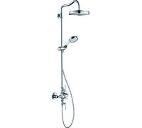 hansgrohe AXOR Montreux Tubo de ducha con termostato, rociador 240 1jet Classic, 16572000, Color: cromado