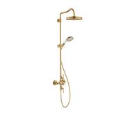 hansgrohe AXOR Montreux Tubo de ducha con termostato, rociador 240 1jet Classic, 16572250, Color: Óptica de oro cepillado