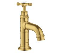 hansgrohe AXOR Montreux Válvula estacionaria de suelo sin juego de desagüe, sólo para conexión de agua fría, 16530250, Color: Óptica de oro cepillado
