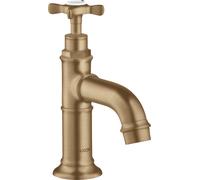 hansgrohe AXOR Montreux Válvula estacionaria de suelo sin juego de desagüe, sólo para conexión de agua fría, 16530140, Color: Bronce cepillado
