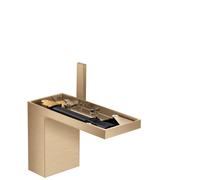 hansgrohe AXOR MyEdition Mezclador monomando de lavabo 110, con juego de desagüe, sin placa, proyección 150mm, 47032140, Color: Bronce cepillado