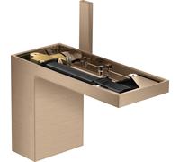 hansgrohe AXOR MyEdition Mezclador monomando de lavabo 110, con juego de desagüe, sin placa, proyección 150mm, 47032310, Color: Oro rojo cepillado