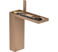 Mezclador monomando de lavabo hansgrohe AXOR MyEdition 230 con juego de desagüe con pulsador, sin placa, 47022310, Color: Oro rojo cepillado