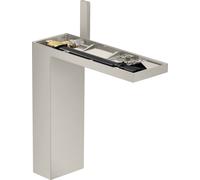 Mezclador monomando de lavabo hansgrohe AXOR MyEdition 230 con juego de desagüe con pulsador, sin placa, 47022800, Color: Óptica de acero inoxidable