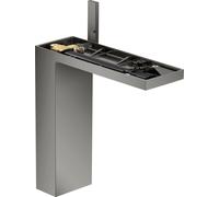 Mezclador monomando de lavabo hansgrohe AXOR MyEdition 230 con juego de desagüe con pulsador, sin placa, 47022330, Color: Cromo negro pulido