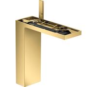Mezclador monomando de lavabo hansgrohe AXOR MyEdition 230 con juego de desagüe con pulsador, sin placa, 47022990, Color: Óptica Oro Pulido