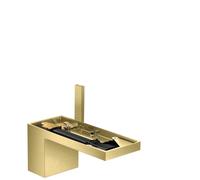 Mezclador monomando de lavabo hansgrohe AXOR MyEdition 70 con desagüe push-open, sin placa, 47012950, Color: Latón cepillado