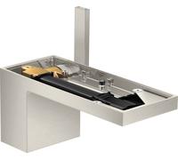 Mezclador monomando de lavabo hansgrohe AXOR MyEdition 70 con desagüe push-open, sin placa, 47012800, Color: Óptica de acero inoxidable