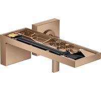 hansgrohe AXOR MyEdition Mezclador monomando de lavabo empotrado para montaje en pared, caño 221 mm, sin placa, 47062310, Color: Oro rojo cepillado