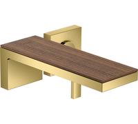 hansgrohe AXOR MyEdition Mezclador monomando de lavabo empotrado para montaje en pared, caño 221 mm, sin placa, 47062990, Color: Óptica Oro Pulido