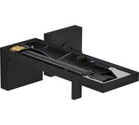 hansgrohe AXOR MyEdition Mezclador monomando de lavabo empotrado para montaje en pared, caño 221 mm, sin placa, 47062670, Color: negro mate