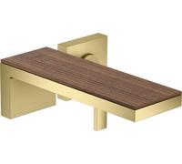 hansgrohe AXOR MyEdition Mezclador monomando de lavabo empotrado para montaje en pared, caño 221 mm, sin placa, 47062950, Color: Latón cepillado