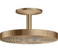 hansgrohe AXOR One ducha de techo 280 1jet con conexión al techo, 48493140, Color: Bronce cepillado