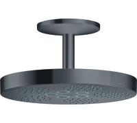 hansgrohe AXOR One ducha de techo 280 1jet con conexión al techo, 48493340, Color: Cromo negro cepillado
