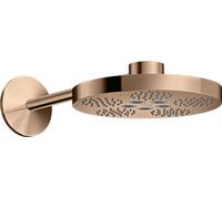 hansgrohe AXOR One ducha de techo 280 2jet con brazo de ducha, 48492300, Color: Oro rojo pulido