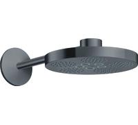 hansgrohe AXOR One ducha 280 2 tipos de chorro con brazo de ducha, 48492340, Color: Cromo negro cepillado