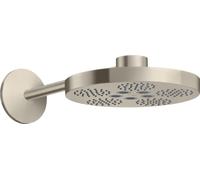 hansgrohe AXOR One ducha de techo 280 2jet con brazo de ducha, 48492820, Color: Níquel Cepillado