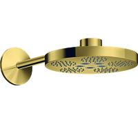hansgrohe AXOR One ducha de techo 280 2jet con brazo de ducha, 48492990, Color: Óptica Oro Pulido