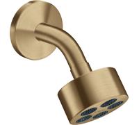 hansgrohe AXOR One ducha de techo 75 1jet EcoSmart con brazo de ducha, 48490140, Color: Bronce cepillado