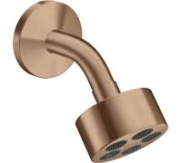 hansgrohe AXOR One ducha de techo 75 1jet EcoSmart con brazo de ducha, 48490310, Color: Oro rojo cepillado