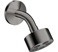 hansgrohe AXOR One ducha de techo 75 1jet EcoSmart con brazo de ducha, 48490330, Color: Cromo negro pulido
