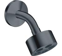 hansgrohe AXOR One ducha de techo 75 1jet EcoSmart con brazo de ducha, 48490340, Color: Cromo negro cepillado