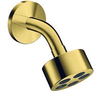 hansgrohe AXOR One ducha de techo 75 1jet EcoSmart con brazo de ducha, 48490990, Color: Óptica Oro Pulido
